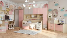 Детская комната Грэйси (Розовый/Серый/корпус Клен) в Алдане - aldan.katalogmebeli.com | фото 13