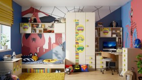 Детская комната Клаксон (Бежевый/корпус Клен) в Алдане - aldan.katalogmebeli.com | фото