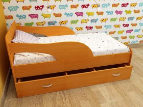Кровать детская Максимка Млечный дуб/Венге в Алдане - aldan.katalogmebeli.com | фото 4