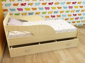 Кровать детская Максимка Млечный дуб/Венге в Алдане - aldan.katalogmebeli.com | фото 8