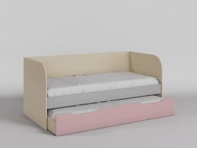 Диван-кровать Грэйси (Розовый/Серый/корпус Клен) в Алдане - aldan.katalogmebeli.com | фото