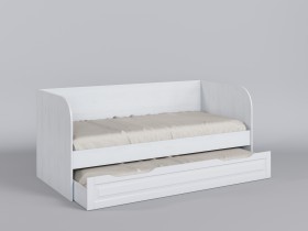 Диван-кровать Классика (Белый/корпус Выбеленное дерево) в Алдане - aldan.katalogmebeli.com | фото