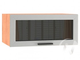 Шкаф верхний Глетчер ШВГС 810 (Гейнсборо силк/дуб крафт/горизонт/стекло) в Алдане - aldan.katalogmebeli.com | фото