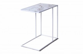 Журнальный столик Stone 018 (Прямоугольный) Металл/Керамика 500 Белый в Алдане - aldan.katalogmebeli.com | фото