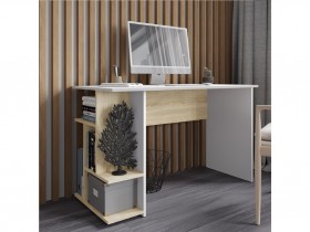 Компьютерный стол СКМ-6 белый/дуб сонома в Алдане - aldan.katalogmebeli.com | фото