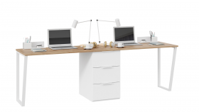 Комплект столов письменных с 1 тумбой универсальной «Порто» в Алдане - aldan.katalogmebeli.com | фото