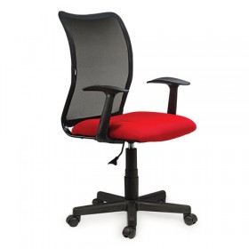 Кресло BRABIX Spring MG-307 (красно-черный) в Алдане - aldan.katalogmebeli.com | фото 4