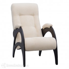 Кресло для отдыха Неаполь Модель 9 без лозы (Венге-эмаль/Ткань Ваниль Verona Vanilla) в Алдане - aldan.katalogmebeli.com | фото 1