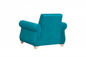 Кресло для отдыха "Порто" (велюр киви бирюза / микровельвет крем) в Алдане - aldan.katalogmebeli.com | фото 4