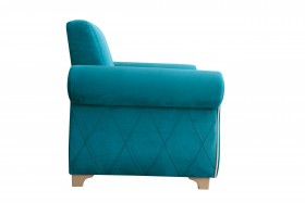 Кресло для отдыха "Порто" (велюр киви бирюза / микровельвет крем) в Алдане - aldan.katalogmebeli.com | фото 6