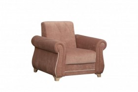 Кресло для отдыха "Порто" (велюр киви корица / микровельвет крем) в Алдане - aldan.katalogmebeli.com | фото
