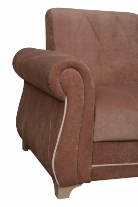 Кресло для отдыха "Порто" (велюр киви корица / микровельвет крем) в Алдане - aldan.katalogmebeli.com | фото 3