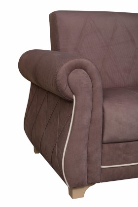 Кресло для отдыха "Порто" (велюр текстура лиловый / микровельвет крем)/осн. в Алдане - aldan.katalogmebeli.com | фото 6