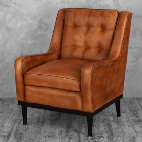 Кресло кожаное Элегант (Бордовый) в Алдане - aldan.katalogmebeli.com | фото 2