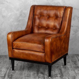 Кресло кожаное Элегант (Бордовый) в Алдане - aldan.katalogmebeli.com | фото 4