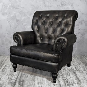 Кресло кожаное Лофт Аристократ в Алдане - aldan.katalogmebeli.com | фото 2