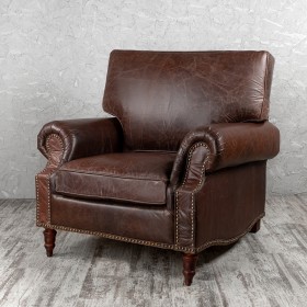 Кресло кожаное Лофт Аристократ (ширина 1100 мм) в Алдане - aldan.katalogmebeli.com | фото 1
