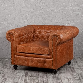 Кресло кожаное Лофт Честер (кожа буйвола) в Алдане - aldan.katalogmebeli.com | фото