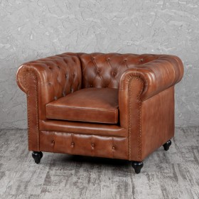 Кресло кожаное Лофт Честер (кожа) в Алдане - aldan.katalogmebeli.com | фото