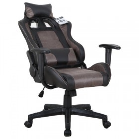 Кресло компьютерное BRABIX GT Racer GM-100 (черный, коричневый) в Алдане - aldan.katalogmebeli.com | фото 2