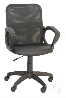 Кресло компьютерное Элегия М2 (черный/ткань сетка черная) в Алдане - aldan.katalogmebeli.com | фото