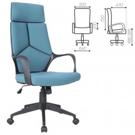 Кресло офисное BRABIX Prime EX-515 (голубая ткань) в Алдане - aldan.katalogmebeli.com | фото