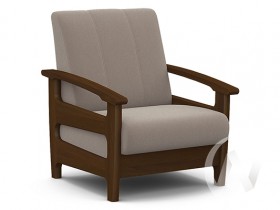 Кресло для отдыха Омега (орех лак/CATANIA COCOA) в Алдане - aldan.katalogmebeli.com | фото