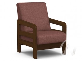 Кресло отдыха Вега-34 (орех лак/UNO BERRY) в Алдане - aldan.katalogmebeli.com | фото 1