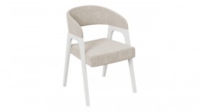 Кресло «Техас 1» (Белый матовый/Микровелюр Jercy Cream №208) в Алдане - aldan.katalogmebeli.com | фото