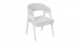 Кресло «Техас 1» (Белый матовый/Микровелюр Jercy Silver №210) в Алдане - aldan.katalogmebeli.com | фото
