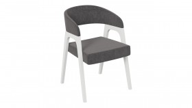 Кресло «Техас 1» (Белый матовый/Микровелюр Jercy Stone №209) в Алдане - aldan.katalogmebeli.com | фото