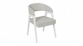 Кресло «Техас 1» (Белый матовый/Шенилл Estetica Moonstone №221) в Алдане - aldan.katalogmebeli.com | фото