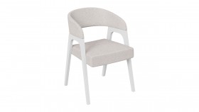 Кресло «Техас 1» (Белый матовый/Шенилл Estetica Vanille №220) в Алдане - aldan.katalogmebeli.com | фото