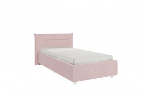 Кровать 0.9 Альба с основанием (Нежно-розовый велюр) в Алдане - aldan.katalogmebeli.com | фото