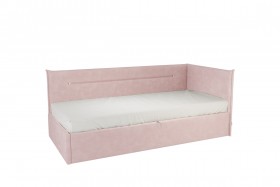 Кровать 0.9 Альба Тахта (Нежно-розовый велюр) в Алдане - aldan.katalogmebeli.com | фото