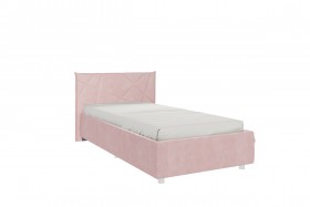 Кровать 0.9 Бест с основанием (Нежно-розовый велюр) в Алдане - aldan.katalogmebeli.com | фото