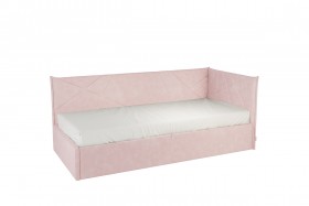 Кровать 0.9 Бест Тахта (Нежно-розовый велюр) в Алдане - aldan.katalogmebeli.com | фото
