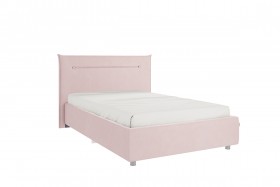 Кровать 1,2 Альба с основанием (Нежно-розовый велюр) в Алдане - aldan.katalogmebeli.com | фото