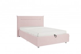 Кровать 1,2 Альба (Нежно-розовый велюр/под-мех) в Алдане - aldan.katalogmebeli.com | фото