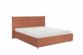 Кровать 1,6 Альба с основанием (Персик велюр) в Алдане - aldan.katalogmebeli.com | фото