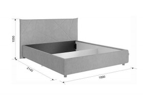 Кровать 1,6 Квест с подъемным механизмом (Топаз велюр) купить в Алдане - aldan.katalogmebeli.com | фото 2