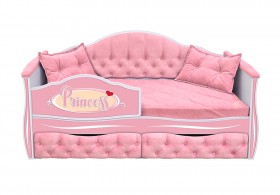 Кровать 160 серии Иллюзия 2 ящика 15 Бледно-розовый (подушки) в Алдане - aldan.katalogmebeli.com | фото