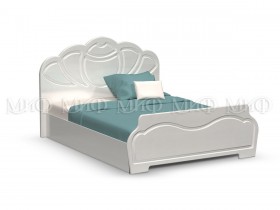 Кровать 1,6м Гармония (Белый/Белый глянец) в Алдане - aldan.katalogmebeli.com | фото