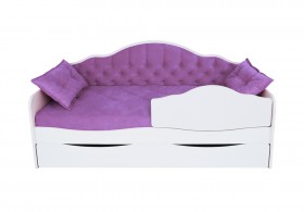 Кровать 170 серии Иллюзия Лайт 1 ящик 32 Фиолетовый (подушки) в Алдане - aldan.katalogmebeli.com | фото