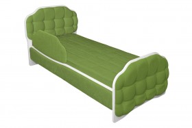 Кровать 180 Атлет 76 Зелёный (мягкий бортик) в Алдане - aldan.katalogmebeli.com | фото
