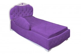 Кровать 190 Гармония Lux 32 Фиолетовый (мягкий бортик) в Алдане - aldan.katalogmebeli.com | фото