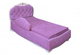 Кровать 190 Гармония Lux 67 Светло-фиолетовый (мягкий бортик) в Алдане - aldan.katalogmebeli.com | фото