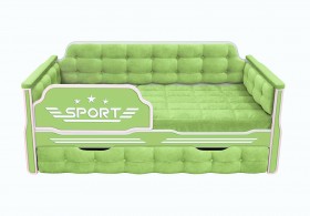 Кровать 190 серии Спорт 1 ящик 81 Фисташка (мягкие боковые накладки) в Алдане - aldan.katalogmebeli.com | фото