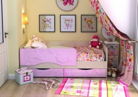 Кровать Алиса КР-812 1,6 Белфорд/Розовый металлик в Алдане - aldan.katalogmebeli.com | фото