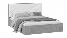 Кровать без ПМ «Хилтон» Тип 1 Ателье светлый/Белый в Алдане - aldan.katalogmebeli.com | фото